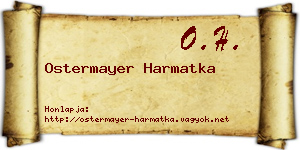 Ostermayer Harmatka névjegykártya